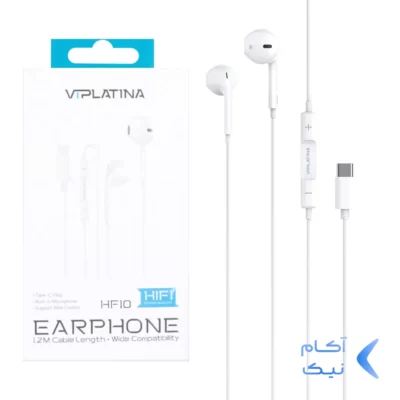 هندزفری باسیم VIPLATINA Type-C مدل HF10 - سفید