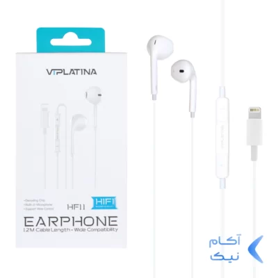 هندزفری باسیم با پورت آیفون VIPLATINA مدل HF11 - سفید