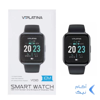 ساعت هوشمند VIPLATINA مدل VO10 - مشکی (گارانتی 18 ماه تعویض نیکان همراه)