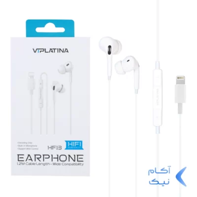 هندزفری باسیم با پورت آیفون VIPLATINA مدل HF13 - سفید