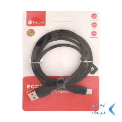 کابل شارژ 1.2 متری ProOne Type-C مدل PCC144 - مشکی