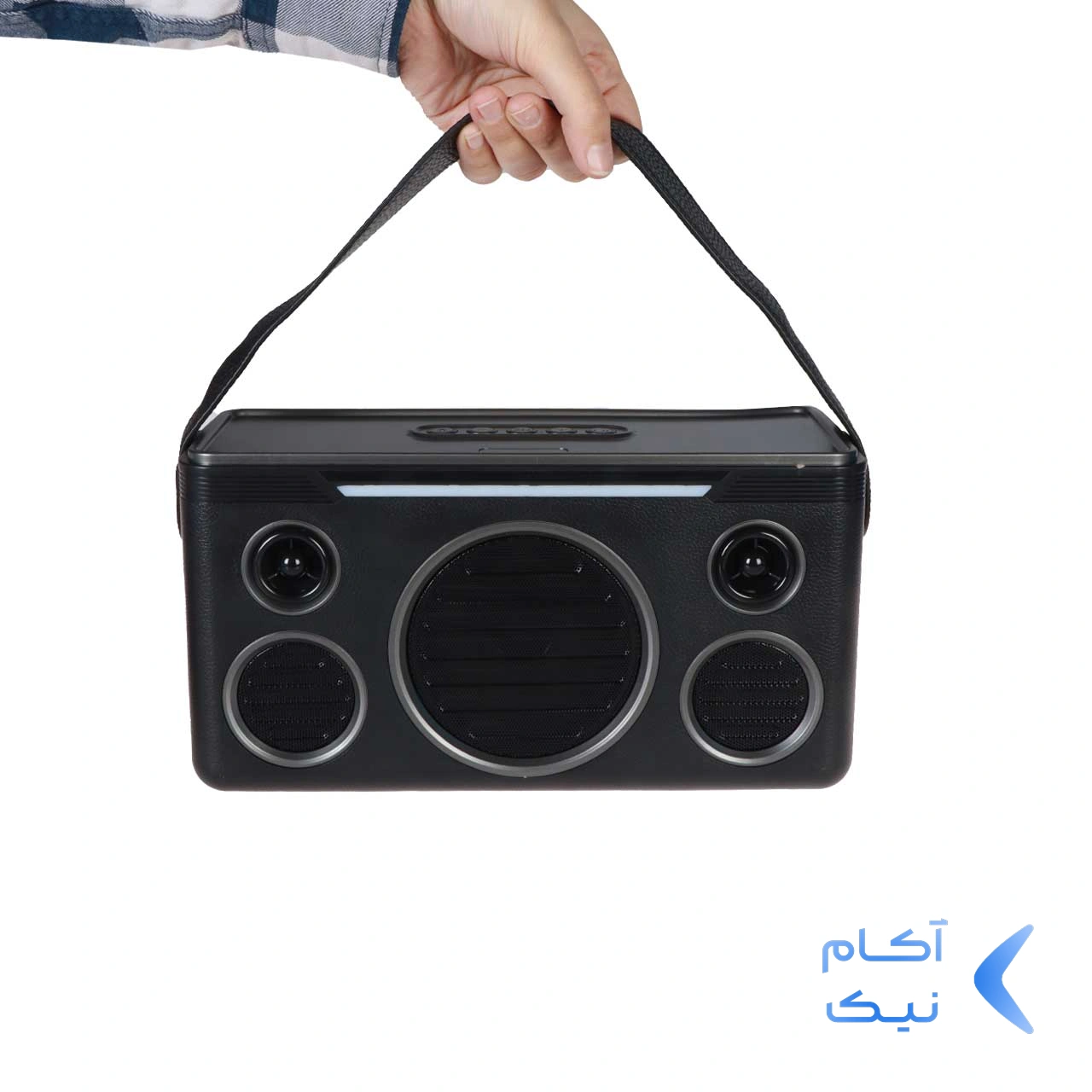1570996ex8987758785-1.webp اسپیکر بی سیم 20وات Earldom همراه با دو میکروفن مدل A40 - مشکی