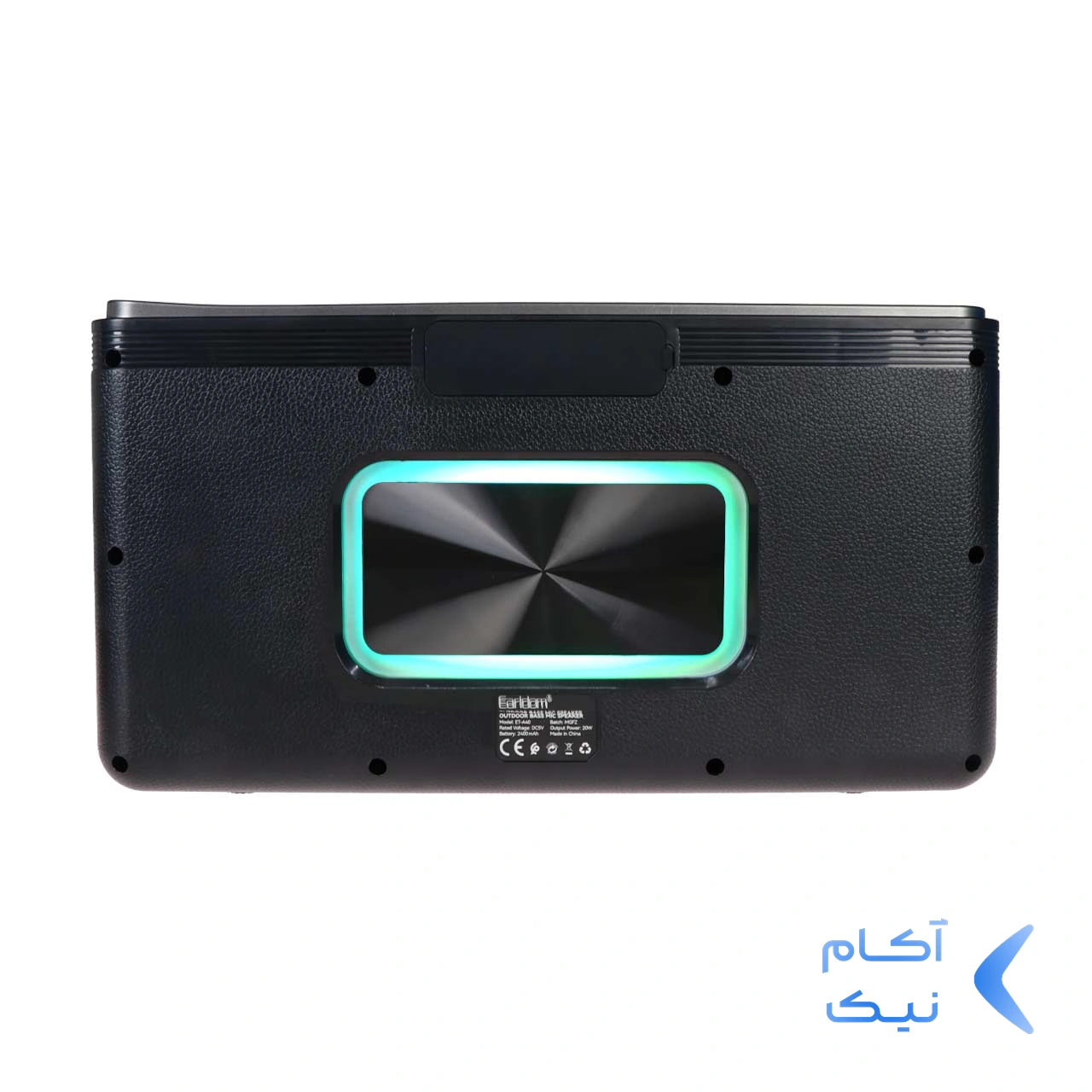 1570996ex9065808285-1.webp اسپیکر بی سیم 20وات Earldom همراه با دو میکروفن مدل A40 - مشکی