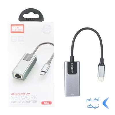 تبدیل Earldom Type-C To Ethernet مدل NC2 - مشکی