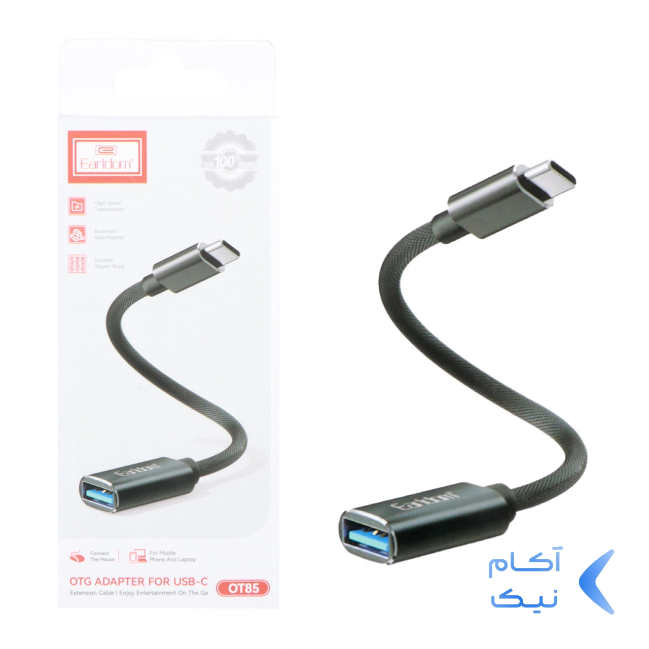 1571102-1.webp تبدیل Earldom Type-C To USB3.0 OTGمدل OT85 - مشکی