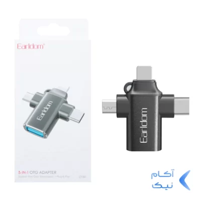 تبدیل OTG سه کاره Earldom USB3.0 مدل OT80 - مشکی
