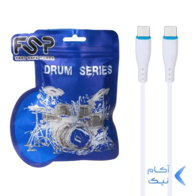 کابل شارژ فست FSP Type-C To Type-C - سفید - BSA
