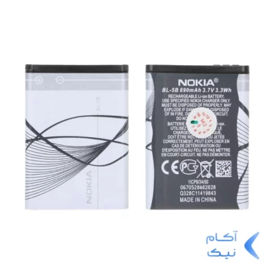 باتری موبایل Nokia مدل BL-5B با ظرفیت 890mAh (گارانتی شش ماهه M2)