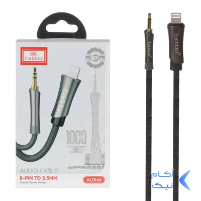 کابل Earldom Lightning To Aux مدل AUX66 - مشکی