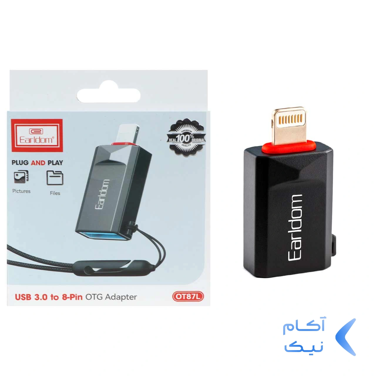 1582732-1.webp تبدیل Earldom Lightning To USB3.0 مدل OT87L - مشکی