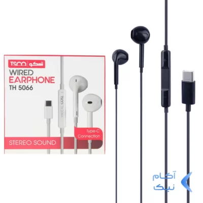 هندزفری باسیم TSCO Type-C مدل TH 5066 - مشکی