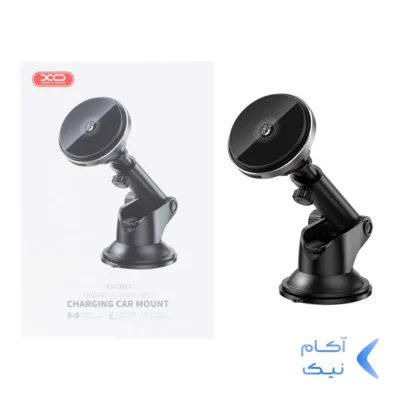 هولدر و شارژر وایرلس گوشی موبایل پایه دار مگنتی XO مدل XO-CX017 - مشکی