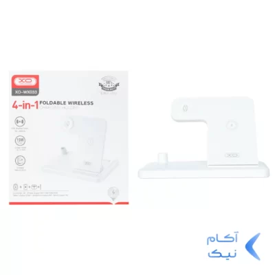 شارژر وایرلس چهار کاره XO مدل XO-WX033 - سفید