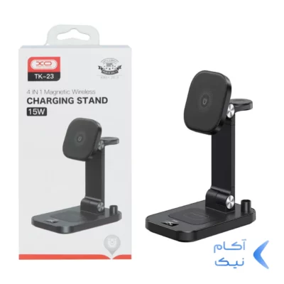 شارژر وایرلس چهار کاره XO مدل TK-23 - مشکی