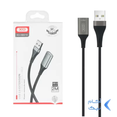 کابل 2 متری افزایش طول XO USB2.0 مدل XO-NB219 - مشکی