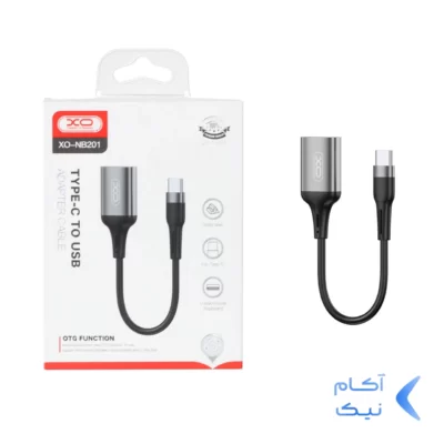 کابل تبدیل XO Type-C TO USB OTGمدل XO-NB201 - مشکی