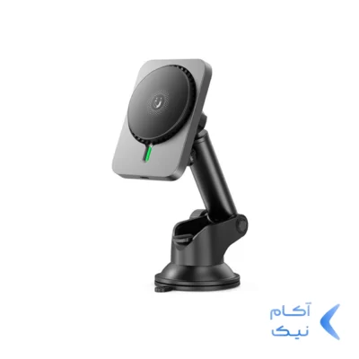 شارژر وایرلس و هولدر گوشی موبایل پایه دار مگنتی XO مدل CX018 - مشکی (پک ضعیف)