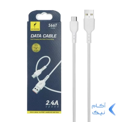 کابل شارژ فست SKY DOLPHIN Type-C مدل S66T - سفید - DST ( شش ماهه شرکتی)