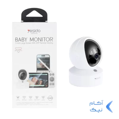 دوربین مداربسته وایرلس مخصوص نوزاد Yesido مدل KM28 - سفید (گارانتی 18 ماه تعویض نیکان همراه)