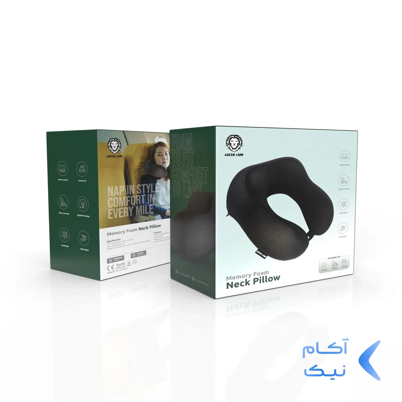 1622592_5AI463547-1.webp بالشت گردنی Green Lion مدل GNMEFMNECKBK - مشکی (گارانتی 24 ماهه ایویز)