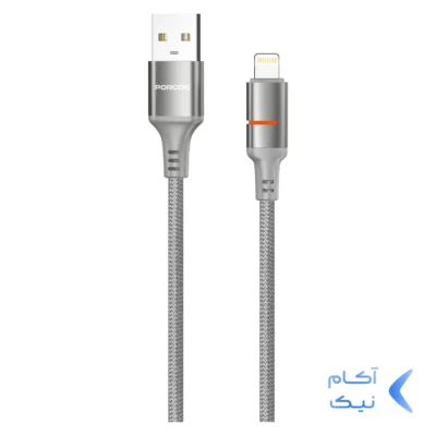 کابل شارژ PD و فست 1.2 متری آیفون Porodo مدل PDCBL0027GYL 30W - طوسی (گارانتی 24 ماهه ایویز)