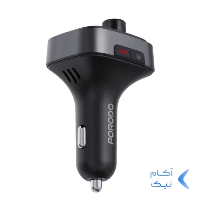 شارژر فندکی و گیرنده بلوتوثی PD و فست سه پورت Porodo مدل PDFMBT30WBK - مشکی (گارانتی 24 ماهه ایویز)