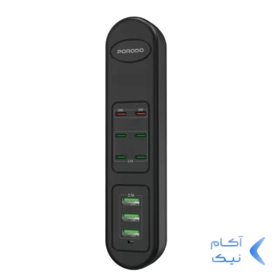 شارژر رومیزی Porodo مدل PD-FWCH032-BK 50W - مشکی (گارانتی 24 ماهه ایویز)
