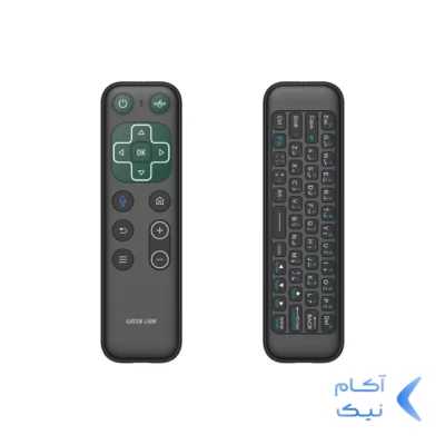 ریموت کنترل بی‌سیم Green Lion مدل GNWIRKYMS5BK با کیبورد و ماوس - مشکی (گارانتی 24 ماهه ایویز)