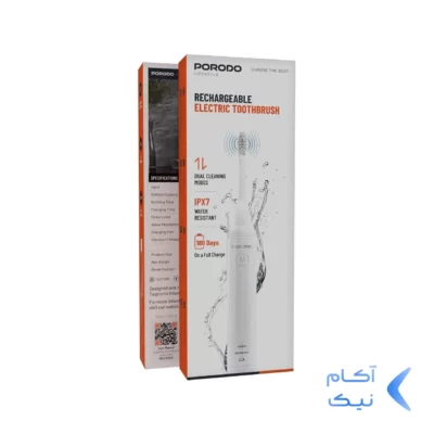 مسواک شارژی Porodo مدل Electric Tooth Brush PDLFST210WH - سفید (گارانتی 24 ماهه ایویز)