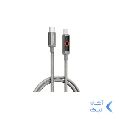 کابل شارژ PD و فست Porodo Type-C To Type-C مدل PDCBL0045GY 60W - خاکستری (گارانتی 24 ماهه ایویز)