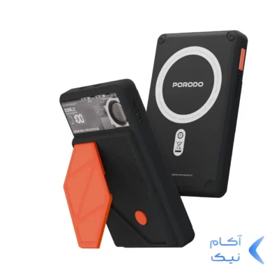 پاوربانک (PD و فست شارژ) Porodo 10000mAh مدل PB083 PDPBFCH083BK 20W - مشکی (گارانتی 24 ماهه ایویز)