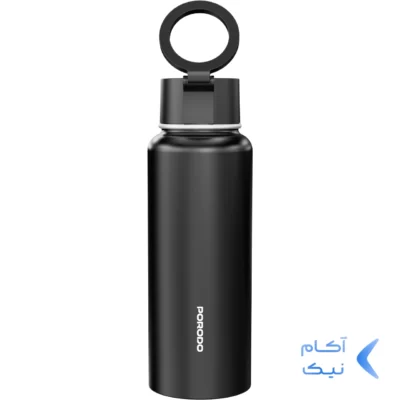 قمقمه آب همراه با هولدر مگنتی PORODO مدل WATER BOTTLE PDLFST134BK - مشکی