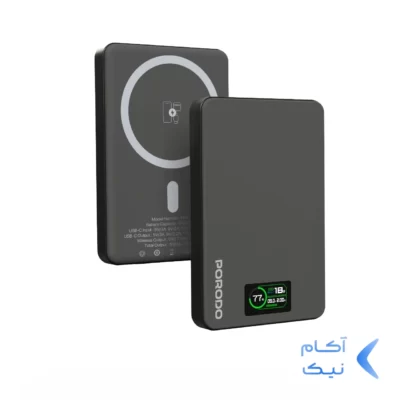 پاوربانک (PD و فست شارژ) Porodo 10000mAh مدل PB085 PDPBFCH085DG 20W - خاکستری (گارانتی 24 ماهه ایویز)