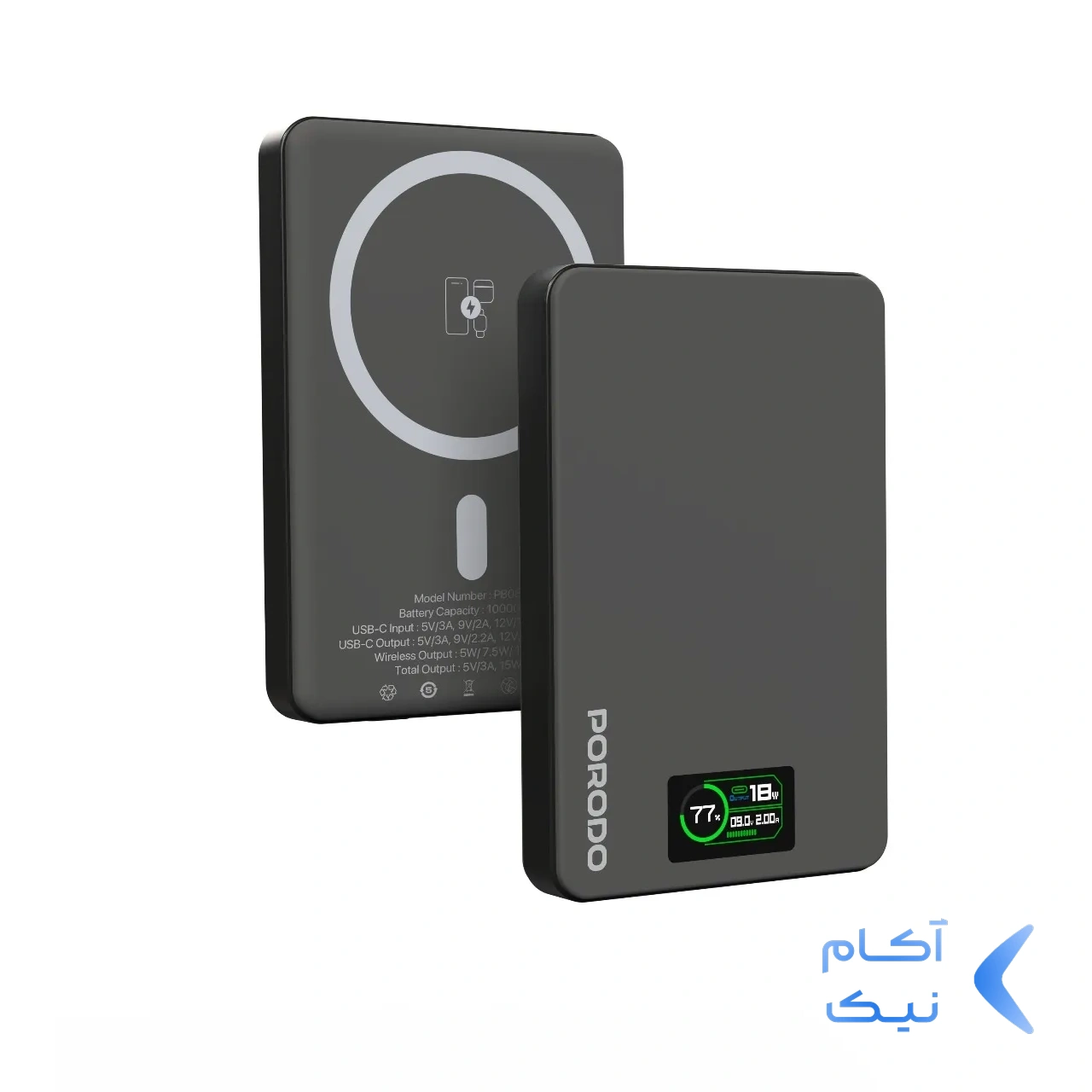 1624578-1.webp پاوربانک (PD و فست شارژ) Porodo 10000mAh مدل PB085 PDPBFCH085DG 20W - خاکستری (گارانتی 24 ماهه ایویز)