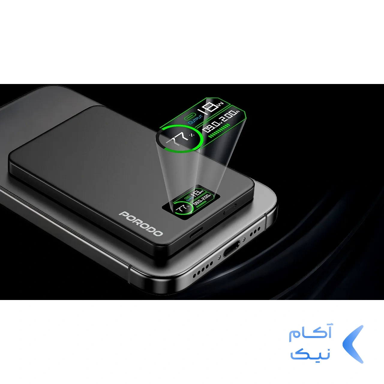 1624578_2AI244f45-1.webp پاوربانک (PD و فست شارژ) Porodo 10000mAh مدل PB085 PDPBFCH085DG 20W - خاکستری (گارانتی 24 ماهه ایویز)