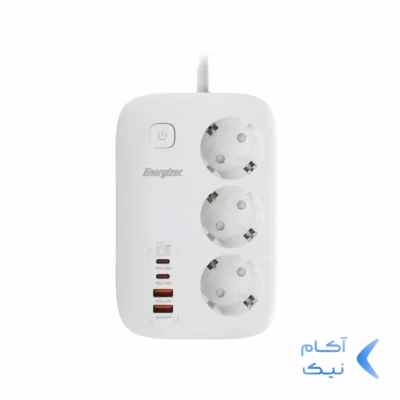 چندراهی برق 3 خانه Energizer مدل EPB3250W01EU 60W - سفید