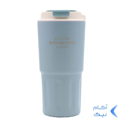 تراول ماگ Sitarayuri مدل ZF-006 ظرفیت 600 میلی لیتر - سبزآبی