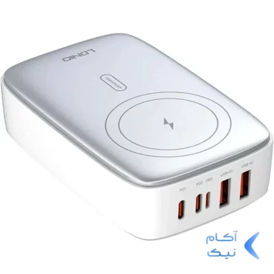 شارژر رومیزی چند کاره LDNIO مدل Q4010 140W - سفید (گارانتی 6 ماهه تعویض نیکان همراه)