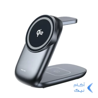 شارژر وایرلس سه کاره Green Lion مدل GNQI23N1MGGY - خاکستری (گارانتی 24 ماهه ایویز)