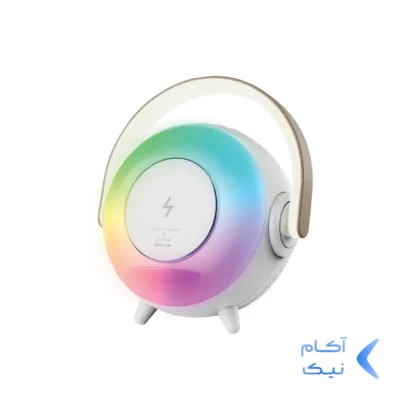 شارژر وایرلس و اسپیکر Green Lion مدل GNURNSLMPWH - سفید (گارانتی 24 ماهه ایویز)