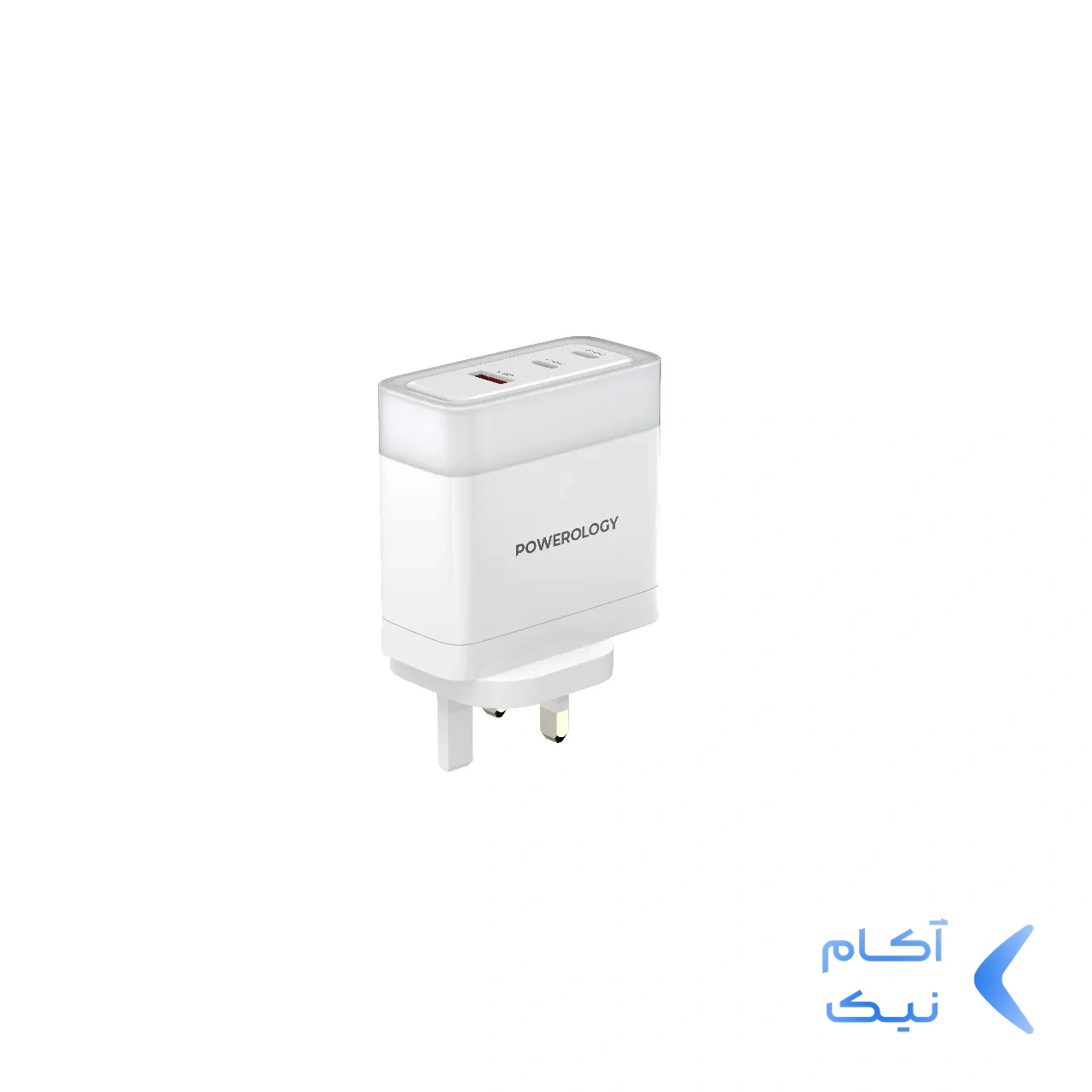 1628032-1.webp شارژر دیواری فست و PD سه پورت Powerology مدل LUNEX SERIES PWFC1029BWH 100W - سفید (گارانتی 24 ماهه ایویز)