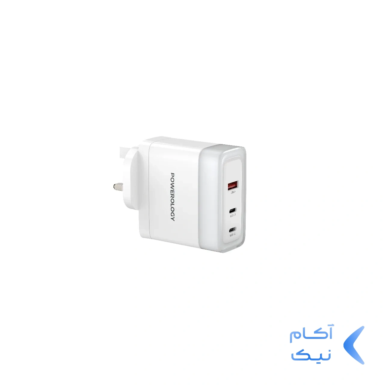 1628032_1AIb6c39e-1.webp شارژر دیواری فست و PD سه پورت Powerology مدل LUNEX SERIES PWFC1029BWH 100W - سفید (گارانتی 24 ماهه ایویز)