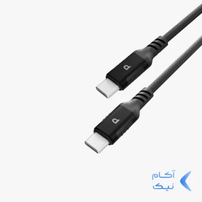 کابل شارژ PD و فست 1.2 متری Powerology Type-C to Type-C مدل PCAB020BK 60W - مشکی (گارانتی 24 ماهه ایویز)