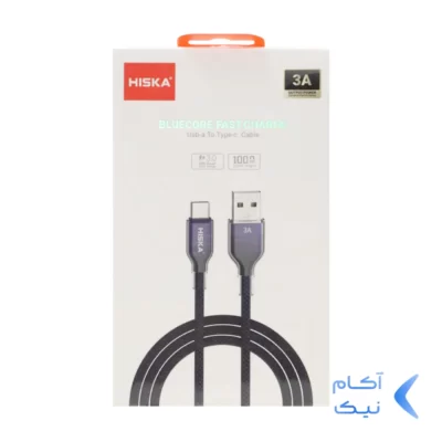 کابل شارژ و دیتا کنفی PD و فست Hiska Type-C مدل LX-911AC 60W - آبی
