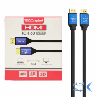 کابل 5 متری TSCO HDMI مدل TCH 60 - مشکی