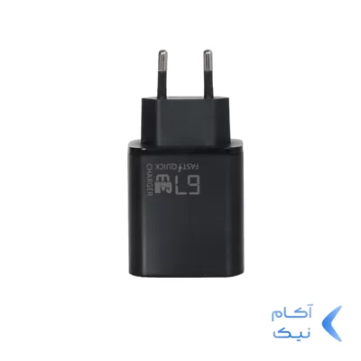 شارژر دیواری PD و فست دو پورت 45 وات Tsco مدل TTC 108 به همراه کابل شارژ Type-C To Type-C- مشکی (گارانتی 12 ماهه TSCO)