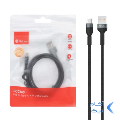 کابل شارژ 1.2 متری ProOne Type-C مدل PCC146 - مشکی