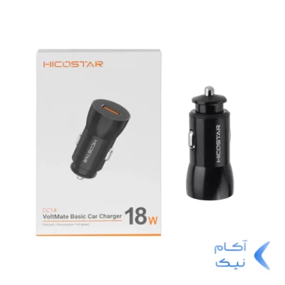 شارژر فندکی فست تک پورت Hicostar مدل CC14 18W - مشکی