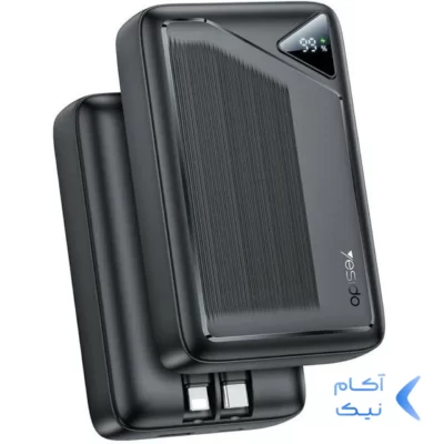 پاوربانک PD و فست شارژ Yesido 10000mAh مدل YP84 22.5W - مشکی (گارانتی 18 ماه تعویض نیکان همراه)