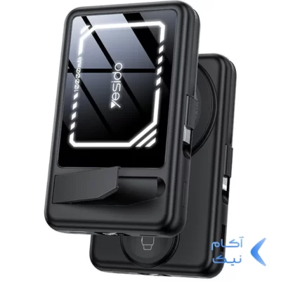 پاوربانک فست شارژ و وایرلس دوکاره Yesido 10000mAh مدل YP79 22.5W - مشکی (گارانتی 18 ماه تعویض نیکان همراه)